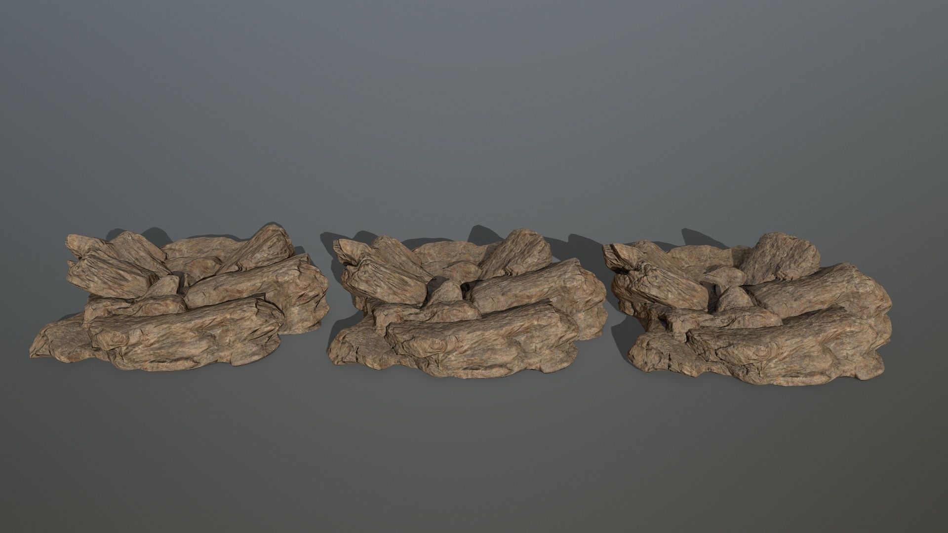 desert rocks Low-poly 3D model_15