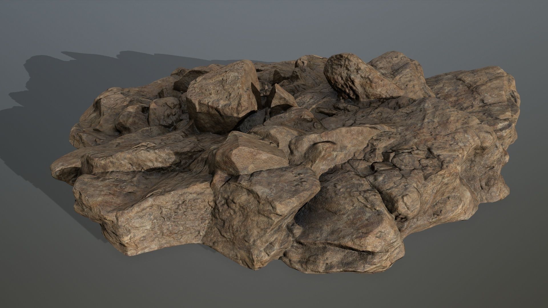 desert rocks Low-poly 3D model_3