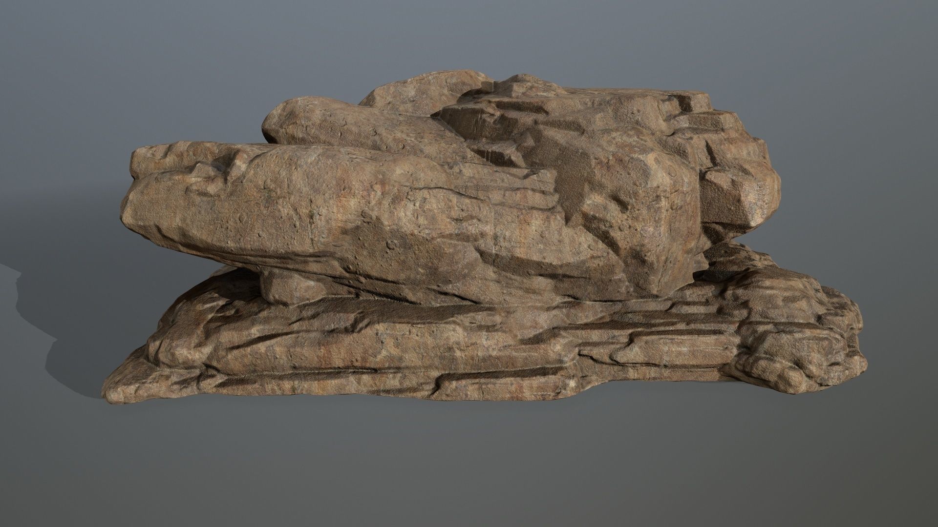 desert rocks Low-poly 3D model_4