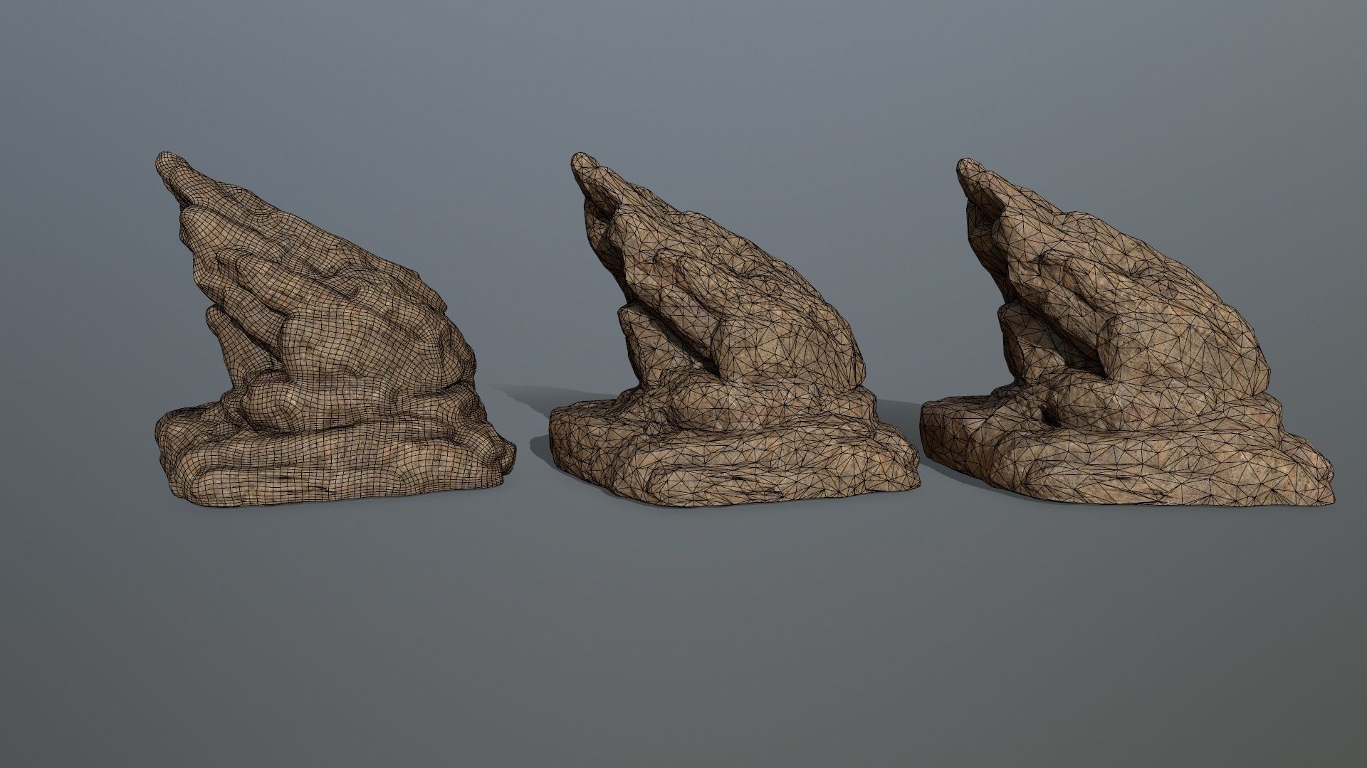 desert rocks Low-poly 3D model_22