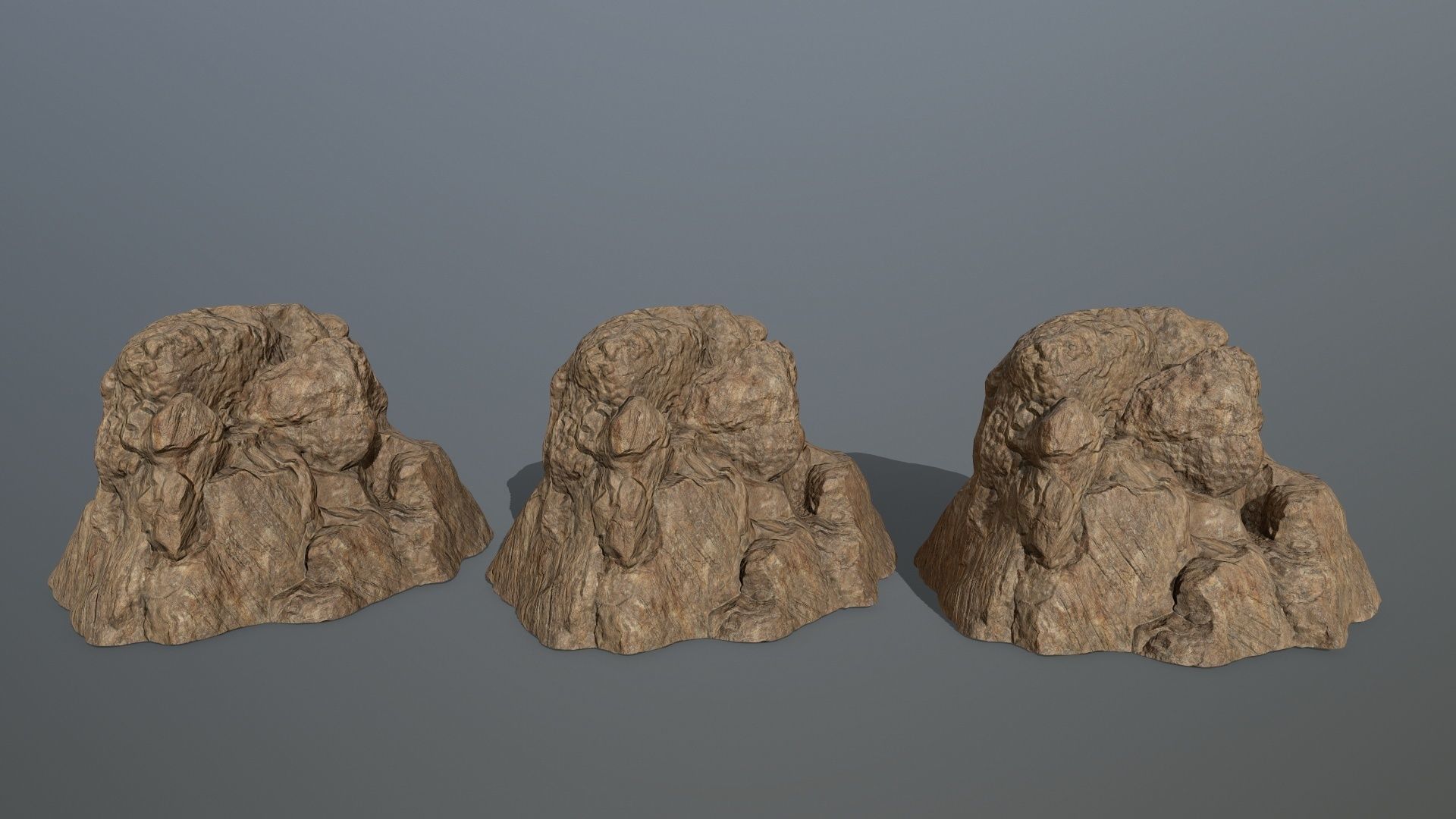 desert rocks Low-poly 3D model_11