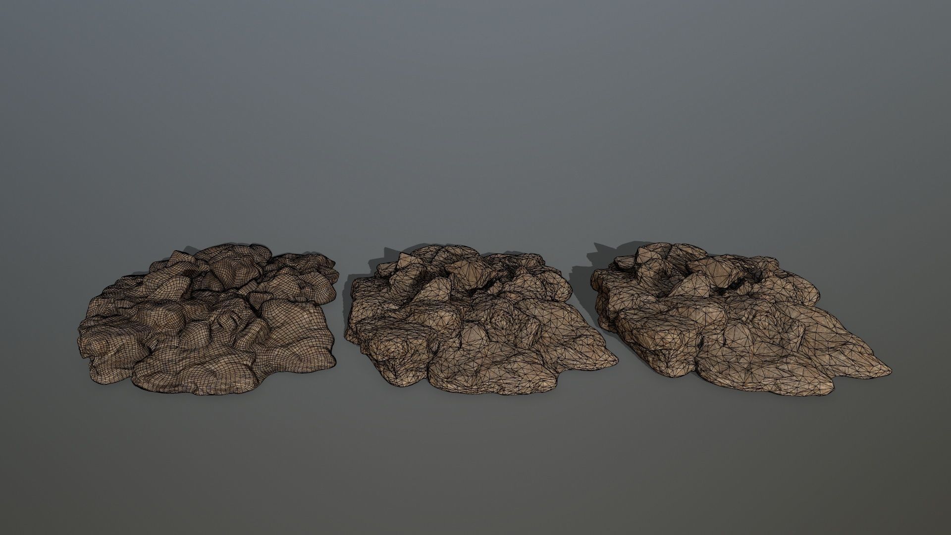 desert rocks Low-poly 3D model_14