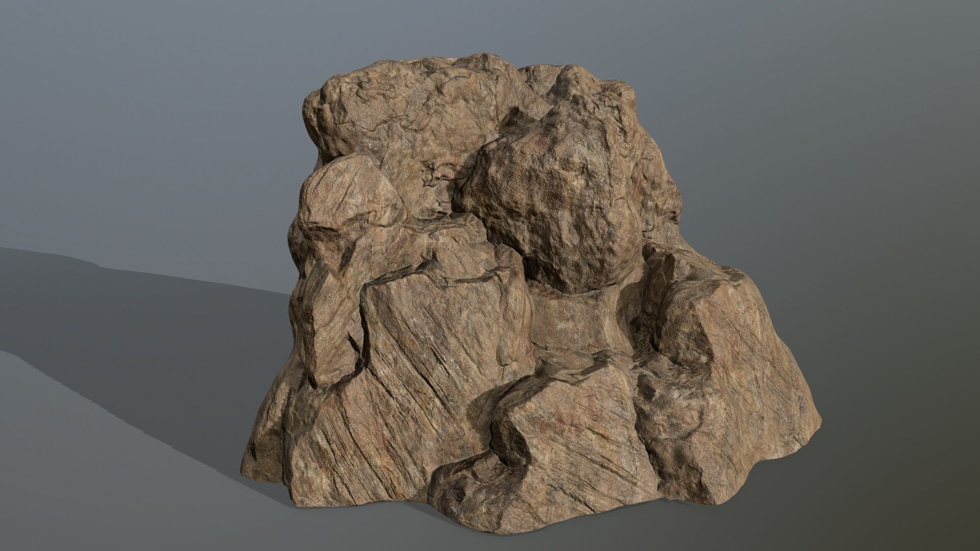 desert rocks Low-poly 3D model_1