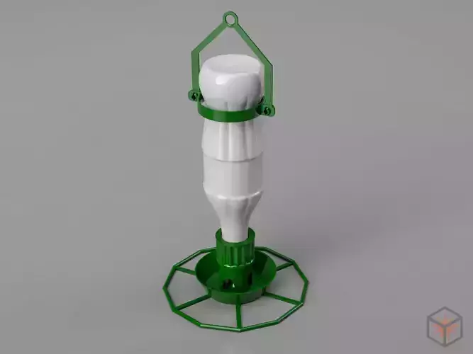 Bird Feeder with holder for Coca Cola bottle Free 3D print model