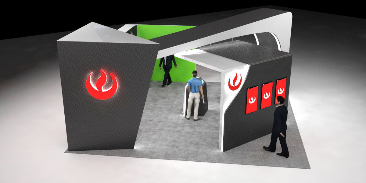 Information stand for university 3D model_1