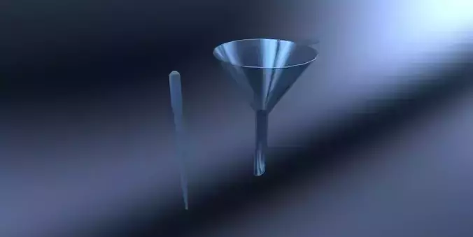 Funnel and Pippete Free low-poly 3D model