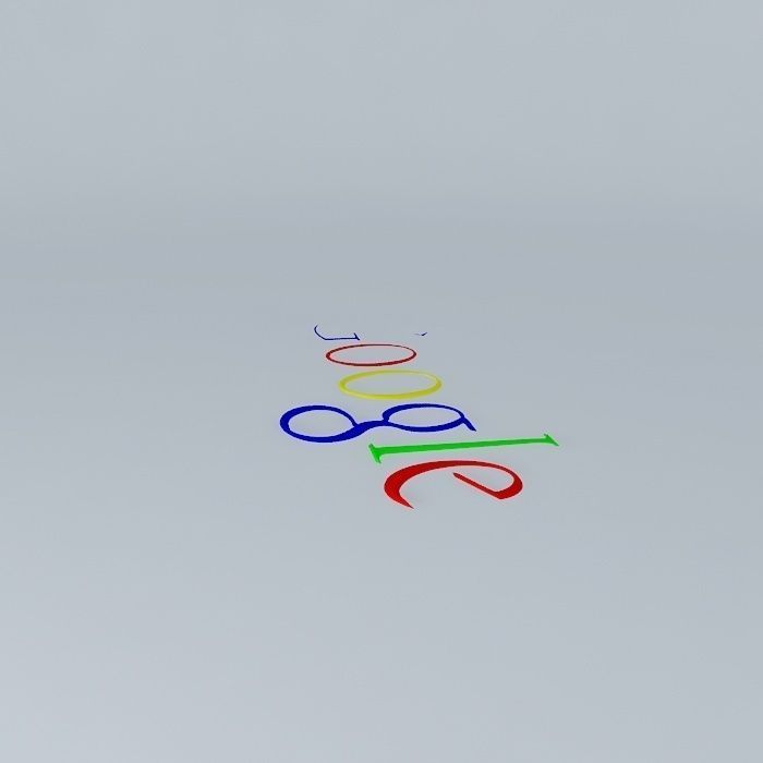 Google Logo / Icon Free 3D model_2