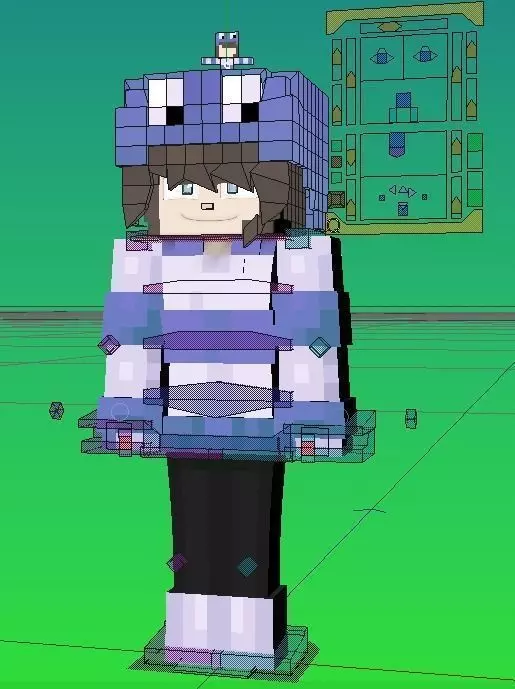 Minecraft girl character 3D model