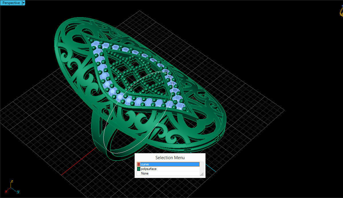 Fashion Jewelry Ring 3D print model 3D print model 3D print model_7