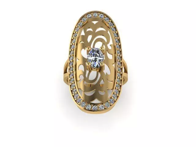 Fashion Jewelry Ring 3D print model 3D print model_0