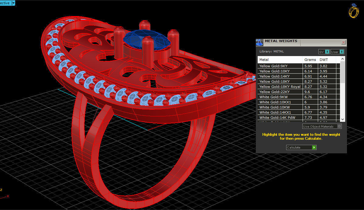 Fashion Jewelry Ring 3D print model 3D print model_7