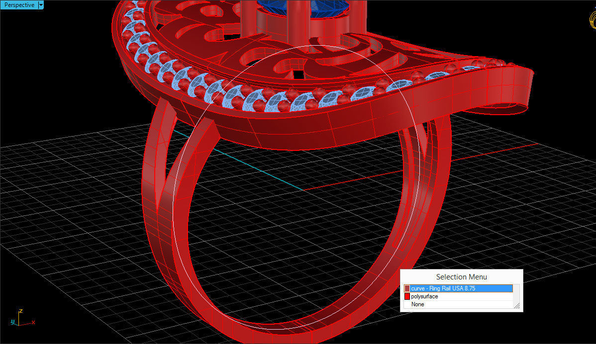 Fashion Jewelry Ring 3D print model 3D print model_6