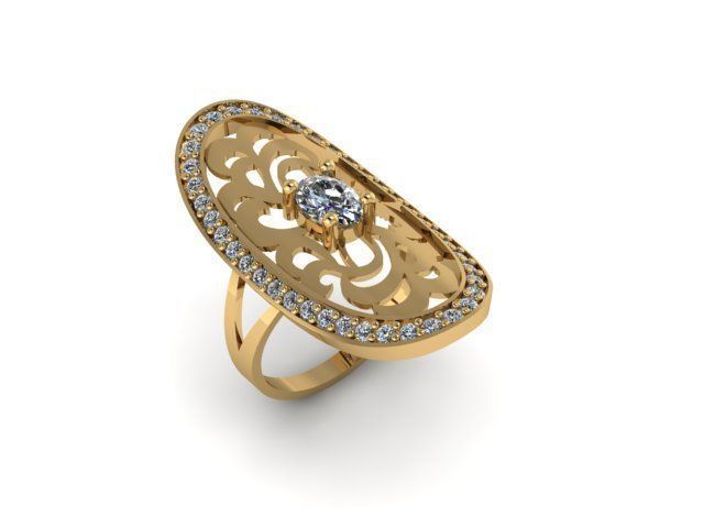 Fashion Jewelry Ring 3D print model 3D print model_4