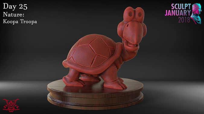 Koopa Troopa Timelapse and Model 3D print model