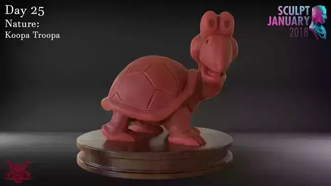 Koopa Troopa Timelapse and Model 3D print model