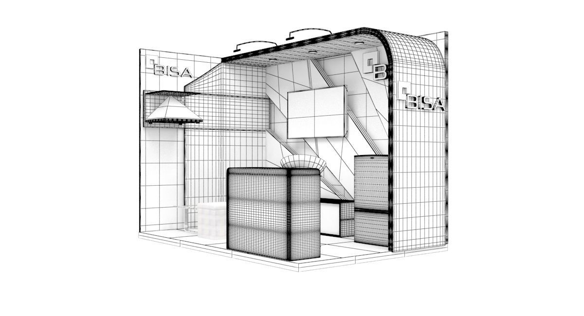 2x3 stand for product exhibition 3D model_5