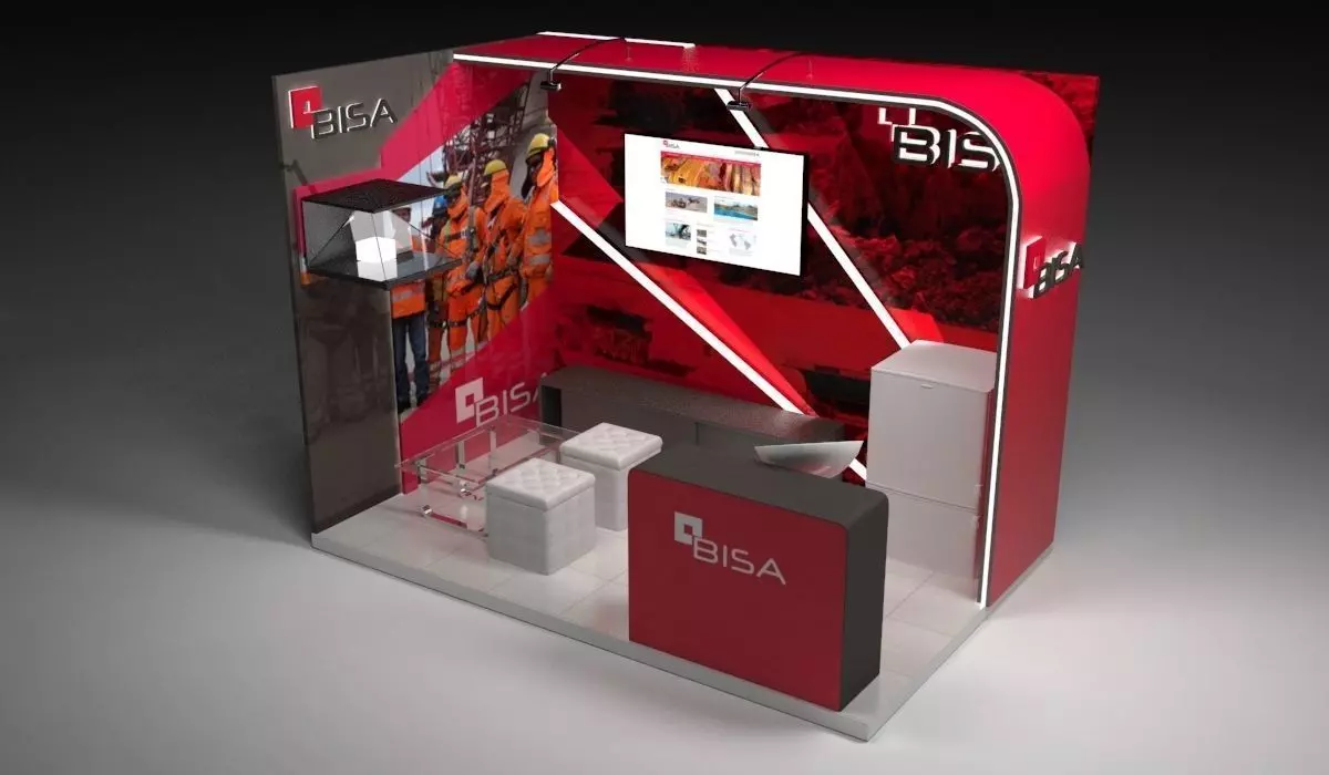 2x3 stand for product exhibition 3D model_0