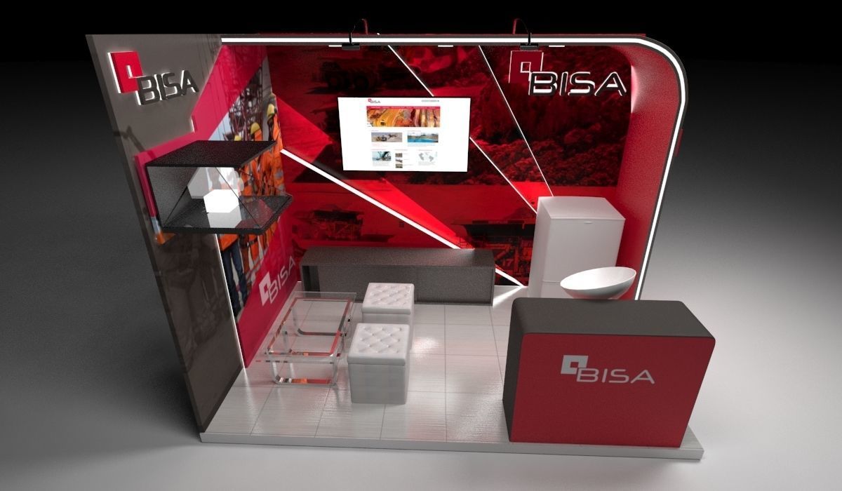 2x3 stand for product exhibition 3D model_2