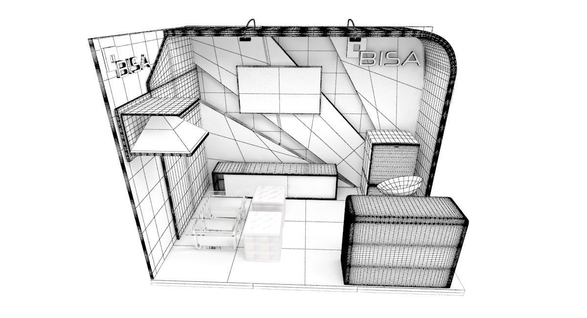 2x3 stand for product exhibition 3D model_6