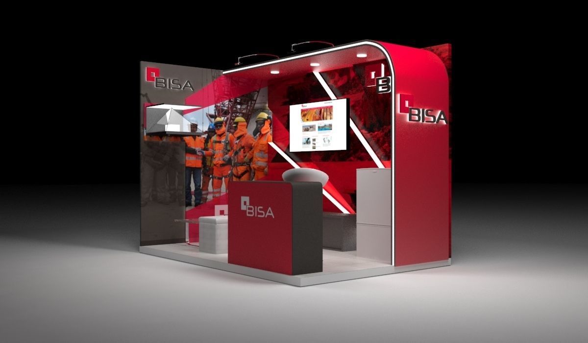 2x3 stand for product exhibition 3D model_1