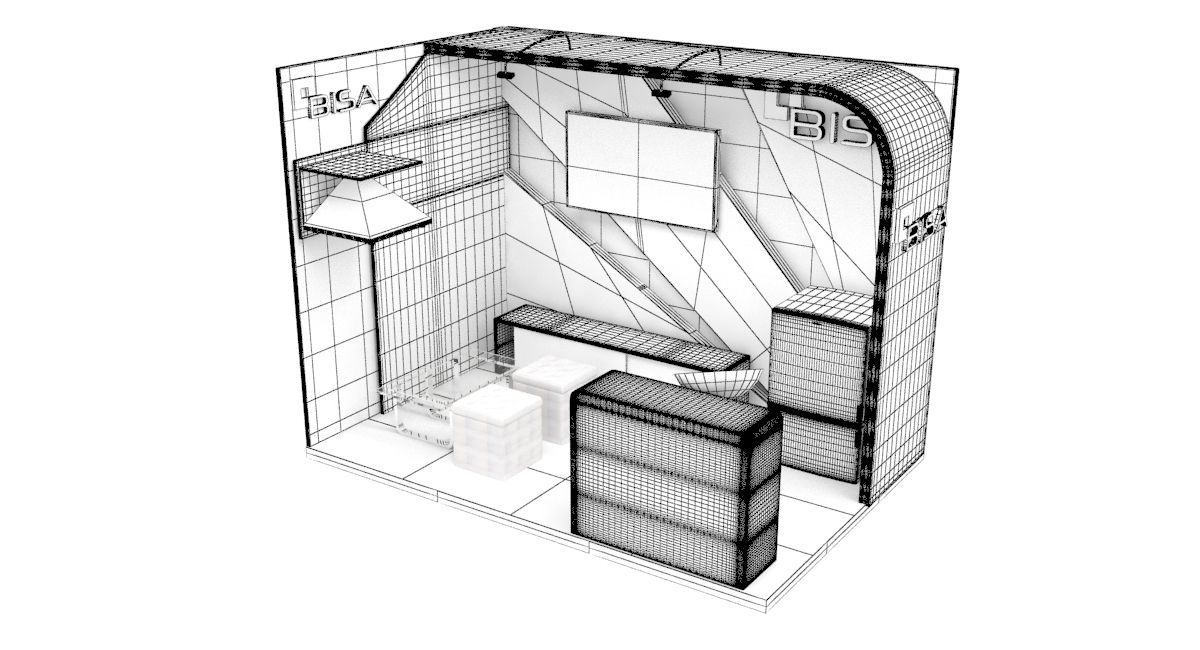 2x3 stand for product exhibition 3D model_4