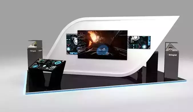 Stand for technology company in events 3D model