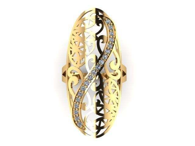 Fashion Jewelry Ring 3D print model 3D print model_2