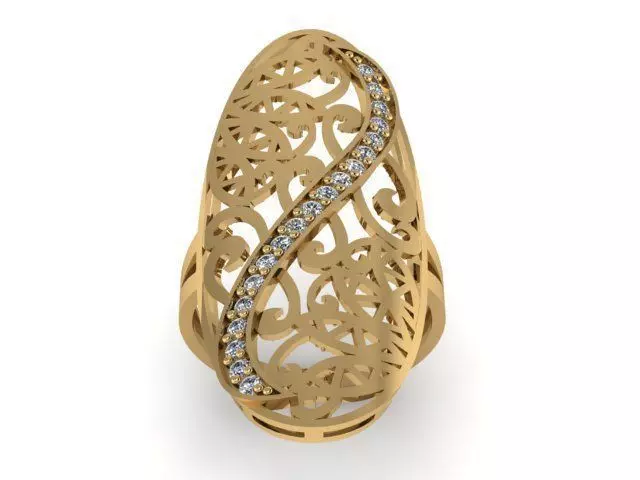 Fashion Jewelry Ring 3D print model 3D print model_0