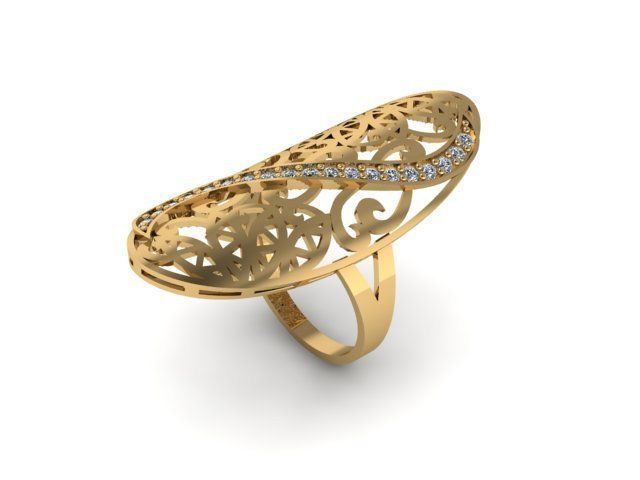 Fashion Jewelry Ring 3D print model 3D print model_4