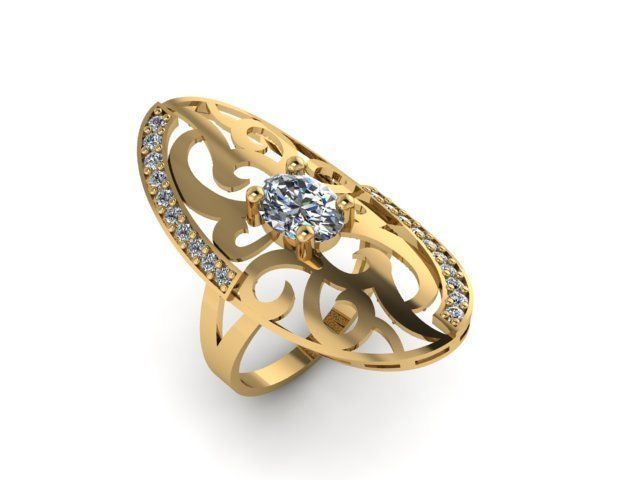 Fashion Jewelry Ring 3D print model 3D print model_2