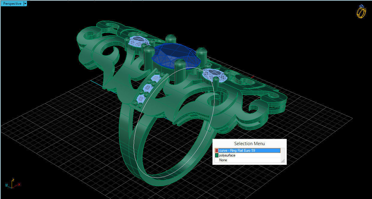 Fashion Jewelry Ring 3D print model 3D print model_5