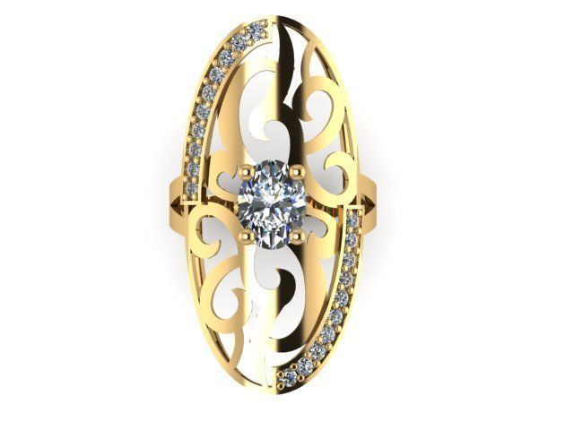 Fashion Jewelry Ring 3D print model 3D print model_1