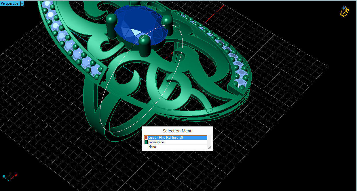 Fashion Jewelry Ring 3D print model 3D print model_6