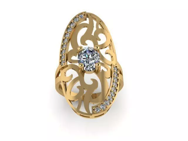 Fashion Jewelry Ring 3D print model 3D print model_0