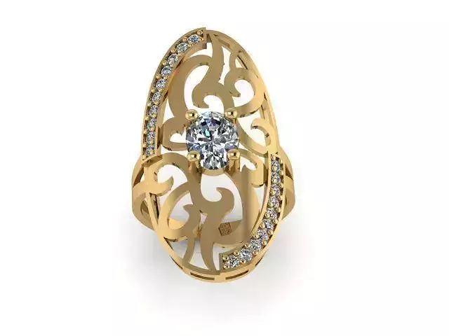 Fashion Jewelry Ring 3D print model 3D print model
