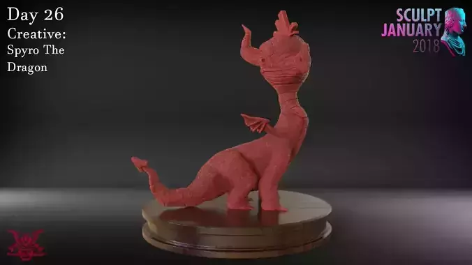 Stylized Spyro Timelapse and Model