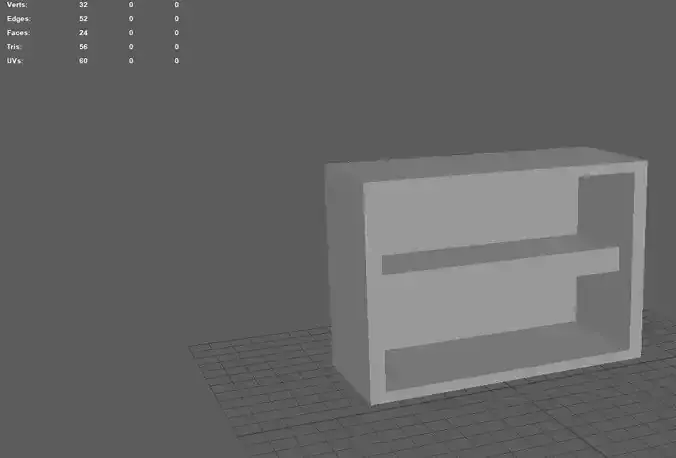 Wardrobe Small Low Poly