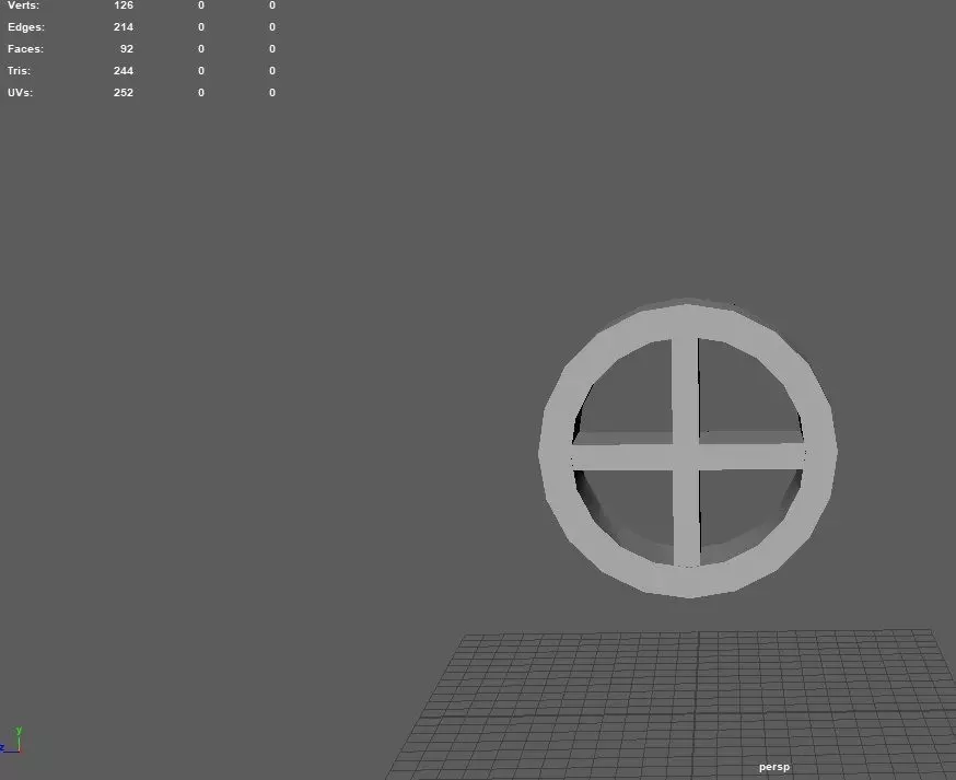 Window Round Low Poly Free 3D model_0