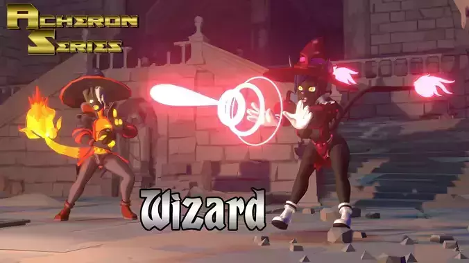 Acheron Wizard Outfit Low-poly 3D model