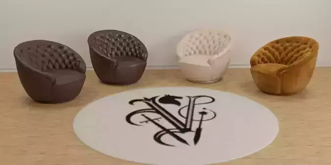 Vissionaire Agon Chaire plus SUPER PBR BONUS Low-poly 3D model