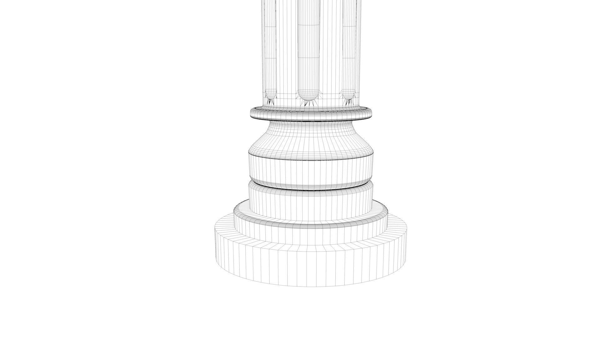 Decorative Steel Bollard Post 3D model_5