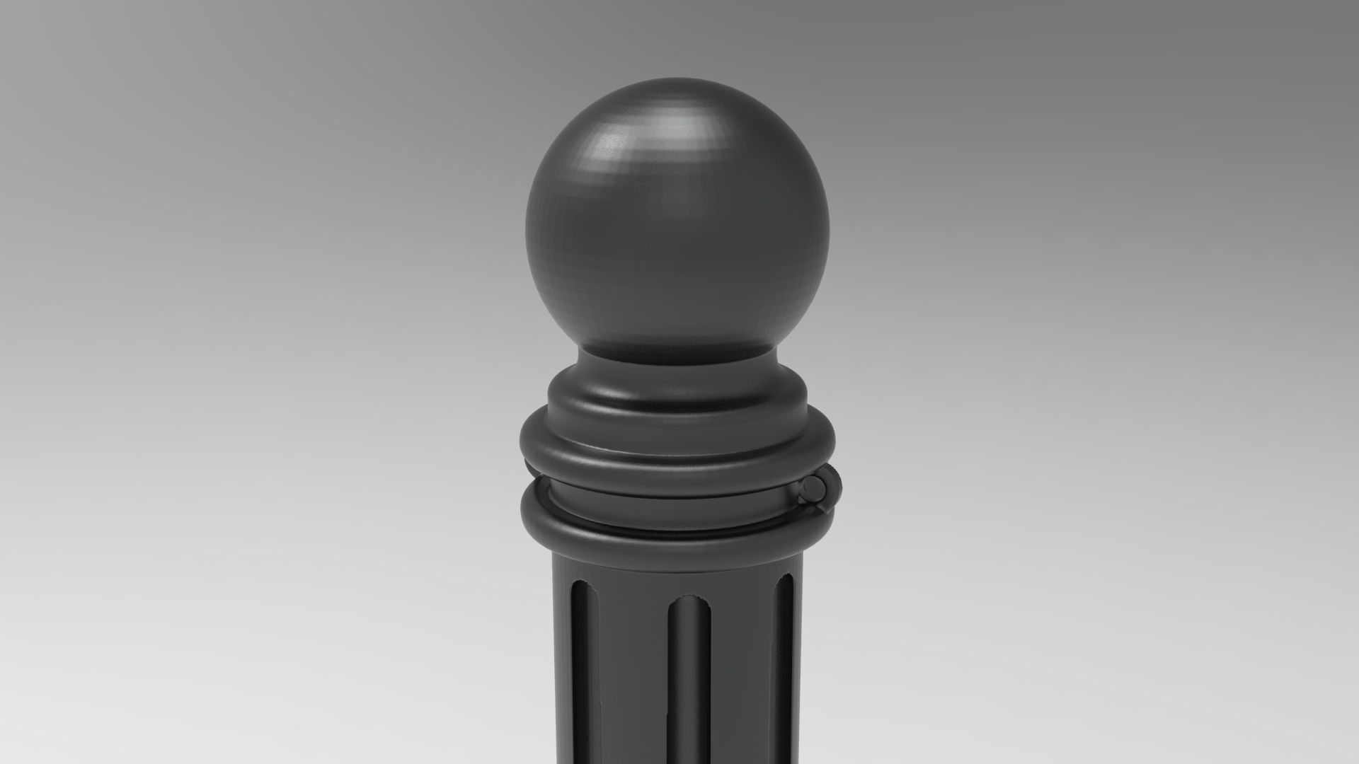 Decorative Steel Bollard Post 3D model_1