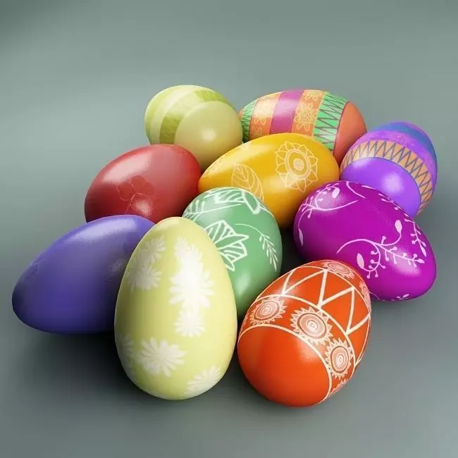 Easter eggs 01 3D model