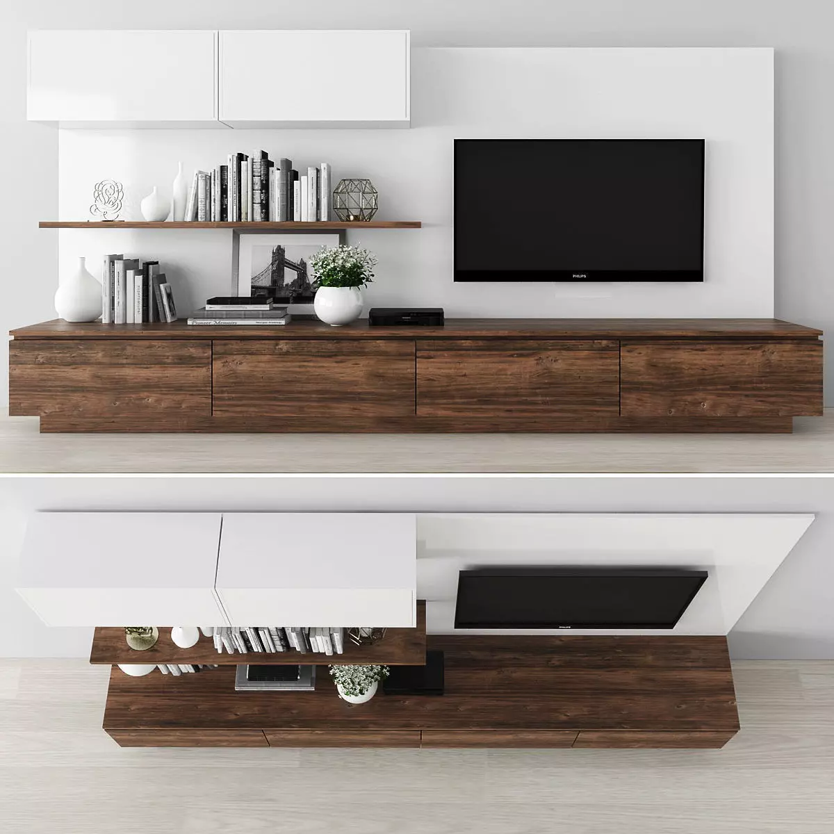 Tv stand Low-poly 3D model