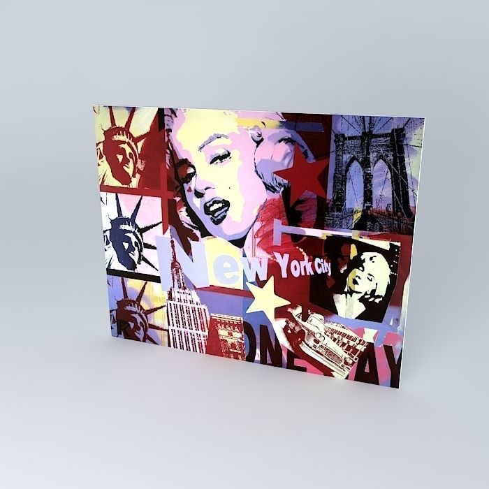 Paul Raynal - Marilyn Souvenir Painting Free 3D model_1