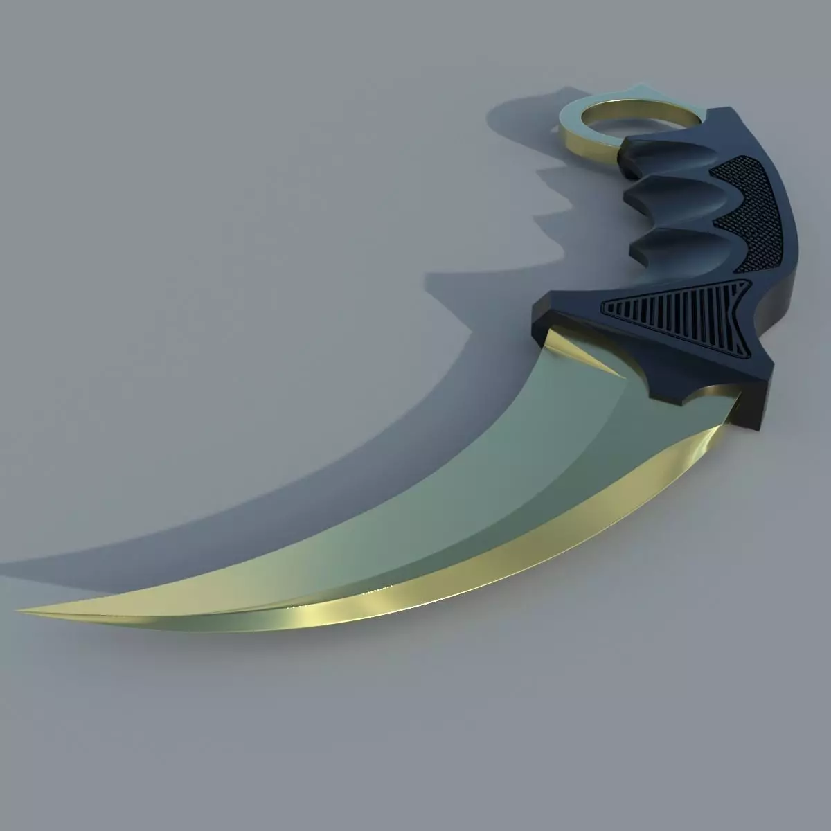 Karambit knife 3D model_0