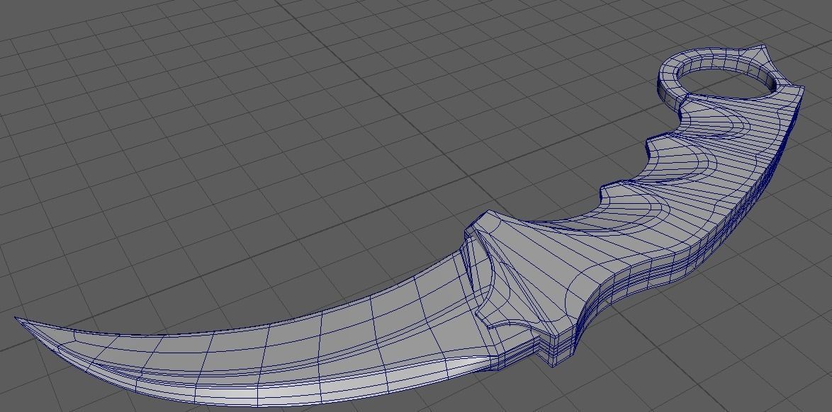 Karambit knife 3D model_10