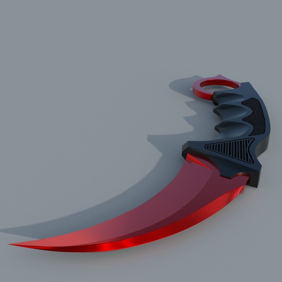 Karambit knife 3D model_3