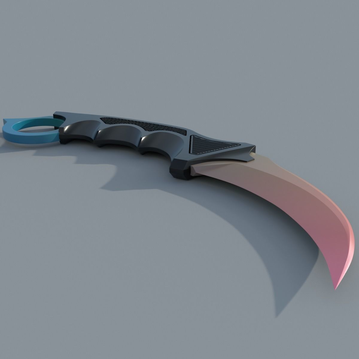 Karambit knife 3D model_5