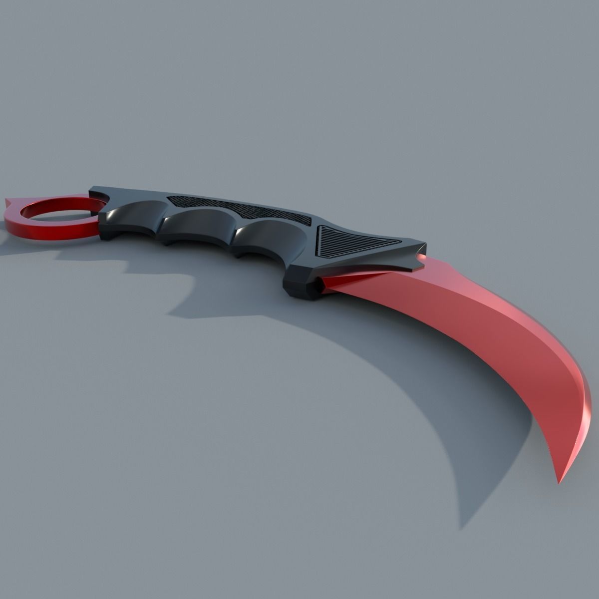 Karambit knife 3D model_4